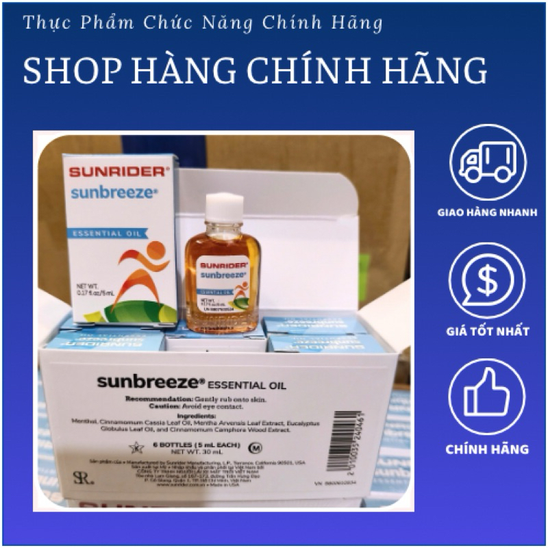 Combo 3 Chai - Tinh dầu thần thánh mỹ Sun Breeze của tập đoàn Sunrider nhập khẩu Mỹ.