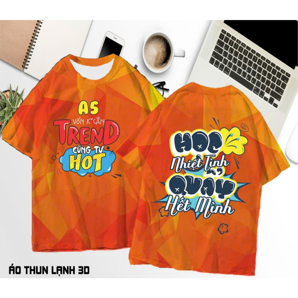 áo lớp in 3D cho học sinh cấp 1/2/3 - áo lớp 3D thun lạnh - áo loang nhóm, lớp đủ size giá tốt