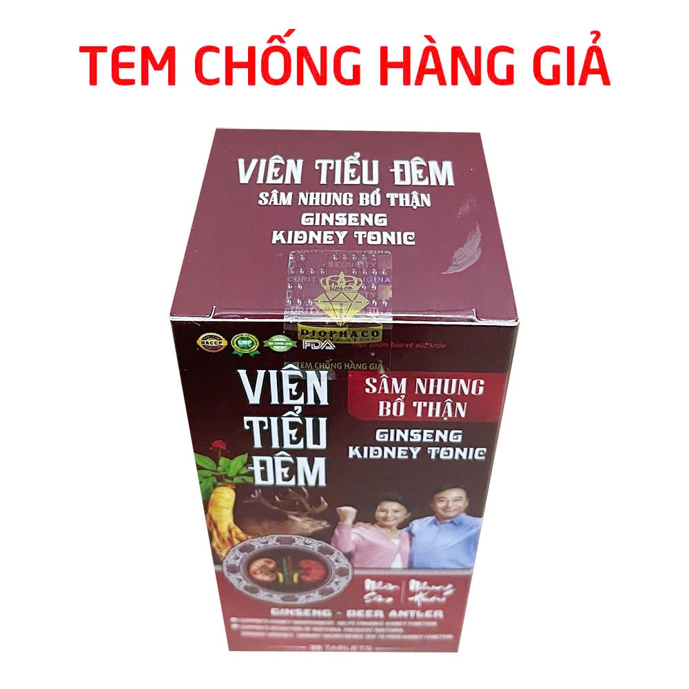 Viên Tiểu Đêm (đỏ) Sâm Nhung Bổ Thận giúp giảm tiểu đêm, tiểu nhiều lần, tiểu rắt - 30 viên