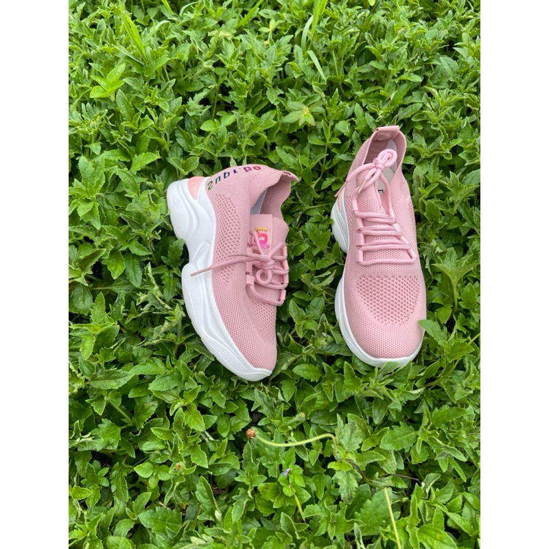 Giày thể thao Nữ Giày Đế Độn cao 7cm Phối lưới thun thoáng mát