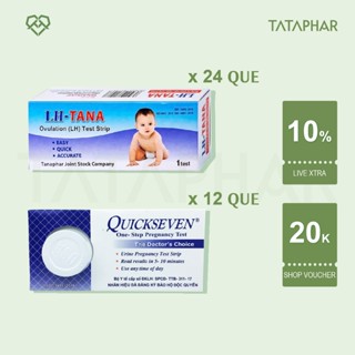  Combo 24 que thử trứng ovutana và 12 que thử thai quickseven 