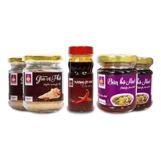 Combo 2 Gia vị Bún bò Huế 150g + 2 Gia vị Phở 100g - Tặng tương ớt Huế 100g