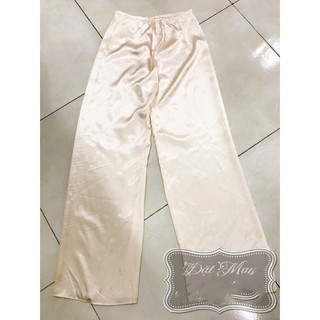 Quần mặc áo dài cách tân nữ truyền thống lụa Ngọc trai may sẵn suông ống rộng thoáng mềm dự tiệc cưới lễ tết đẹp QAD07