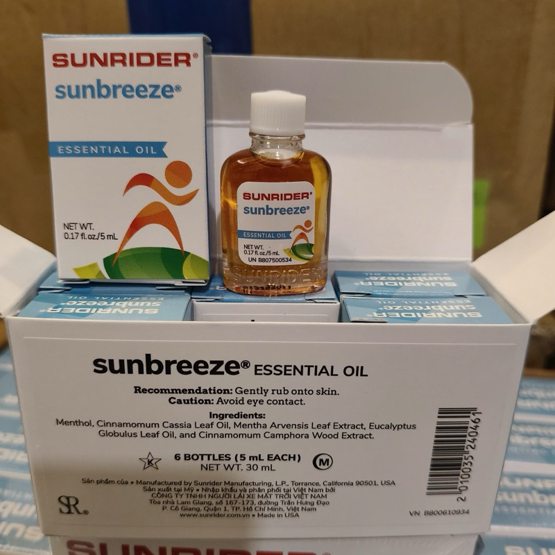 Combo 3 Chai - Tinh dầu thần thánh mỹ Sun Breeze của tập đoàn Sunrider nhập khẩu Mỹ.