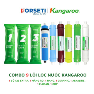 Trọn bộ 9 lõi lọc nước Kangaroo chính hãng dùng cho máy lọc nước Kangaroo KG109, KGHP99, KG19A3, KGRP99, KG09A3,...