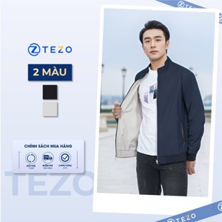 Áo gió nam 2 mặt cổ 5 phân hoạ tiết chữ H Tezo 24AG5H021