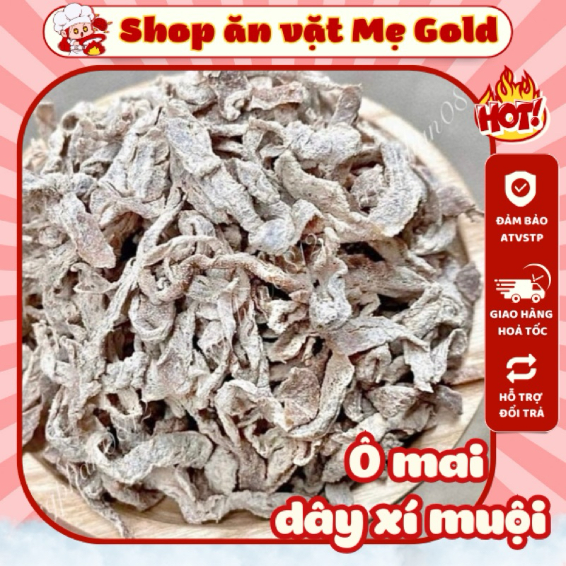  Ô mai dây xí muội đu đủ sợi sấy ô mai giun tuổi thơ  500g  