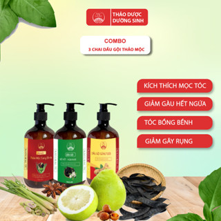 Combo 3 chai dầu gội thảo mộc gội nhài gội gừng tươi mc natural