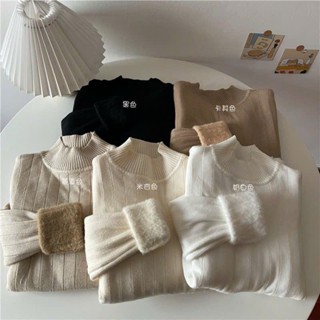  Áo LEN NỮ LÓT LÔNG CỔ CAO hàng Quảng Châu chất dày ấm Order 