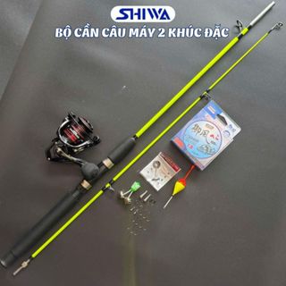 Bộ Cần Câu Máy 2 Khúc Đặc Kèm Máy Câu Đầy Đủ Phụ Kiện/Combo Cần Câu Máy + Máy Câu DEUKIO FS Kèm Set SHIWA