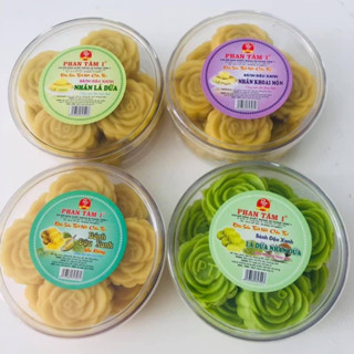 Bánh đậu xanh Phan tâm nhân sầu riêng, môn, mochi, dừa hộp 240g HSD 60 ngày Ăn vặt thuần chay