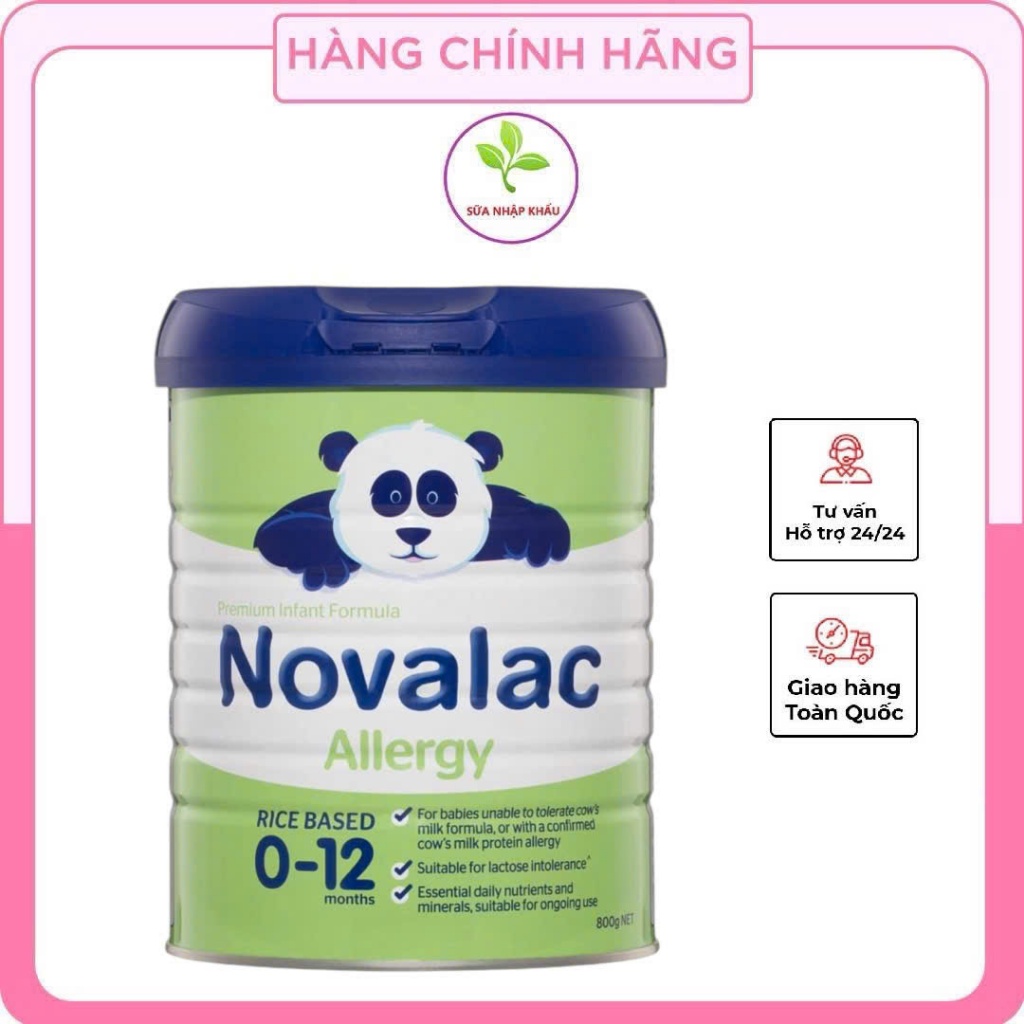 Sữa Bột Novalac Allergy Premium Infant Formula Úc Hộp 800g Cho Trẻ Dị Ứng Đạm Sữa Bò Hàng Bay