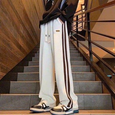 QUẦN NHUNG TĂM Ống Rộng  COLLECTION  NAD Phối 2 soc Unisex - Quần Dài Cạp Chun Eo Vải Co Dãn Dày Dặn ấm áp