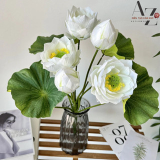 Hoa giả - Hoa Sen Thái cao cấp - Cụm sen dùng Décor trang trí đẹp và sang trọng