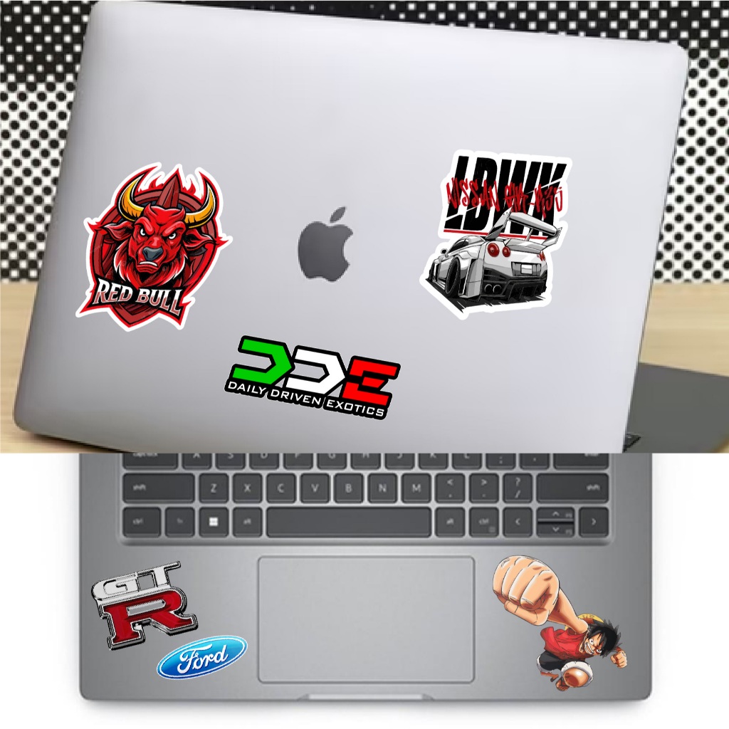 Bộ 8 decal uv trang trí chủ đề hoạt hình dán điện thoại xe laptop mũ bảo hiểm mica chống nước Autono