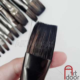 [ARTDOOR] Cọ vẽ đầu Vuông SUNWAY Basic lông Sóc Mix thân Đen (207F)
