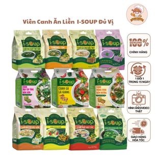 Canh ăn liền I-Soup mix đủ vị, soup canh viên ăn liền sấy than hoa Acecook
