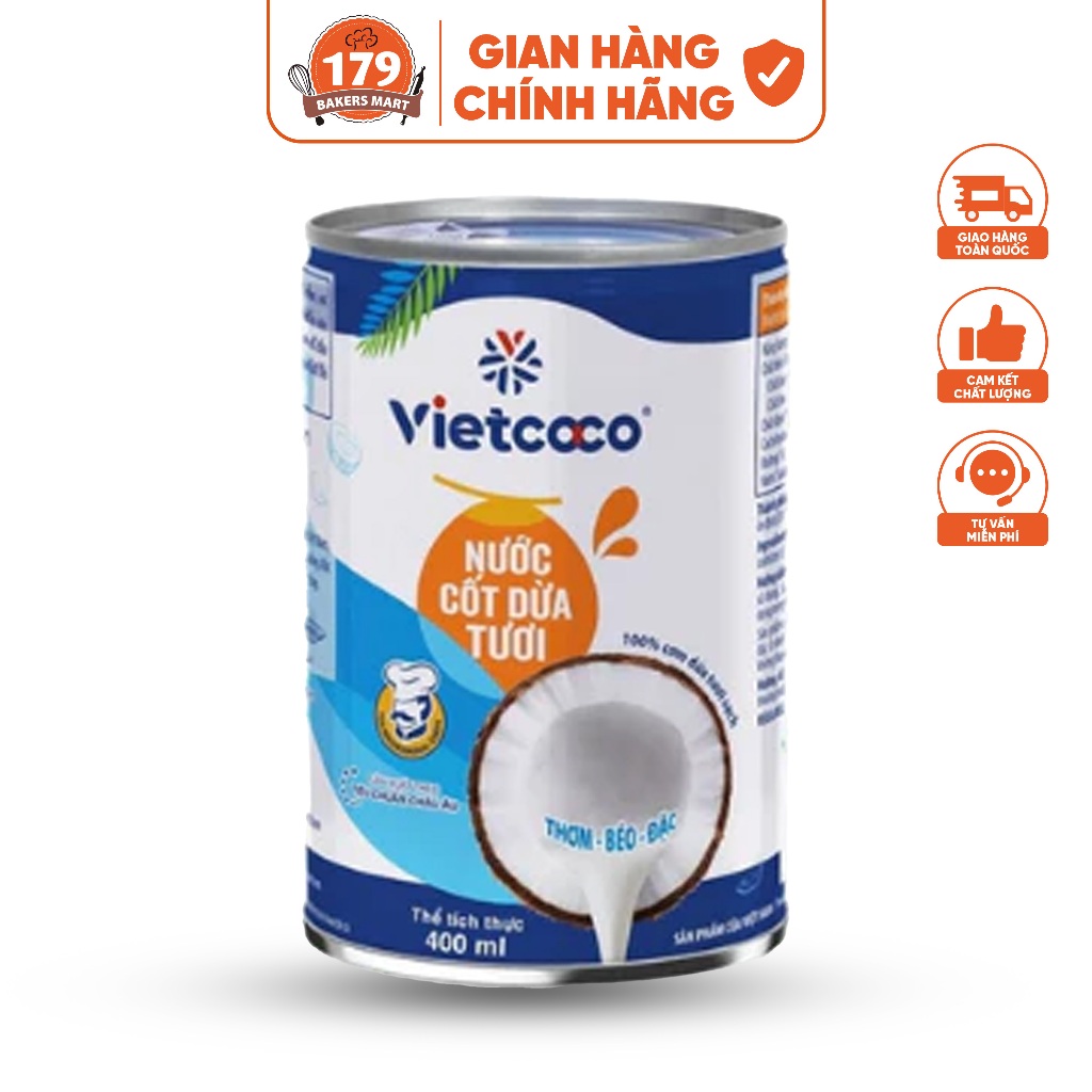 Nước Cốt Dừa Vietcoco 160ml-Coconut Cream