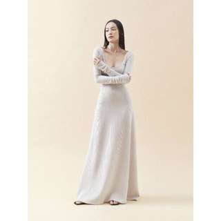 Đầm Tay Dài Dáng Ôm | Orchid White Dress | CHEN Inspired