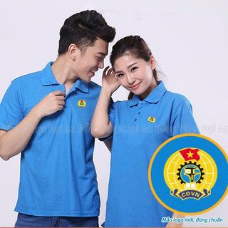 Áo công đoàn thun polo ngắn tay nam - nữ Việt Nam vải poly thái thoáng mát, thanh lịch