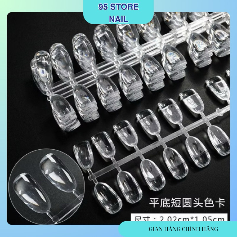 Móng pha lê trong suốt làm mẫu nail - Móng gắn bảng mẫu, móng làm mẫu móng Nail.nailgiare95