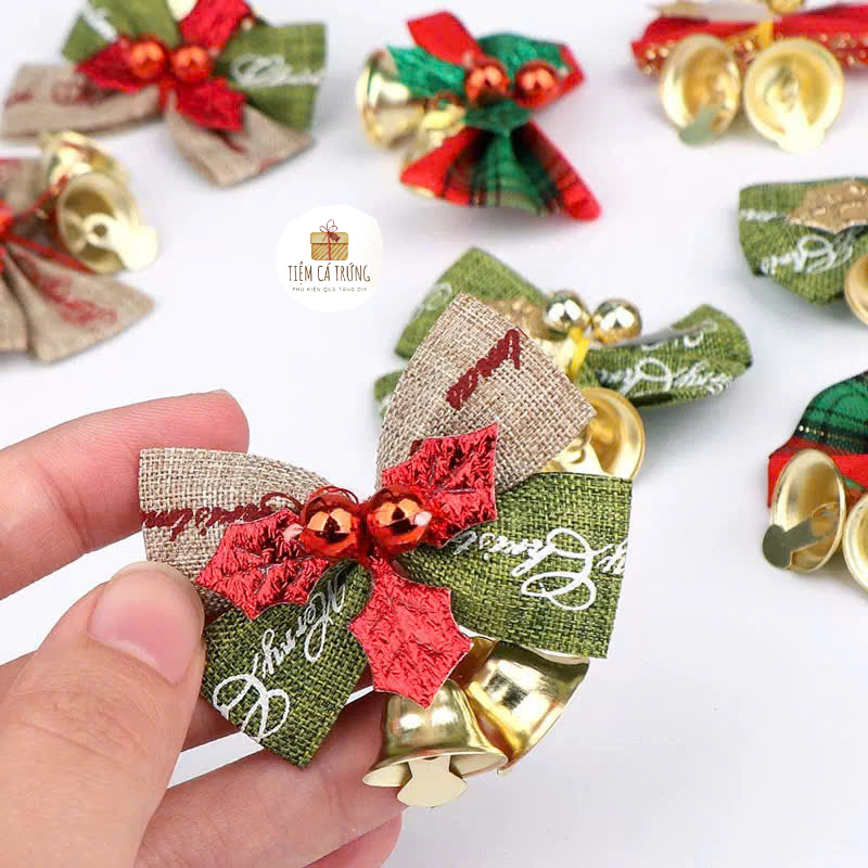[N27] Nơ Trang Trí Hộp Quà Tặng Sang Trọng NOEL - Tiệm Cá Trứng