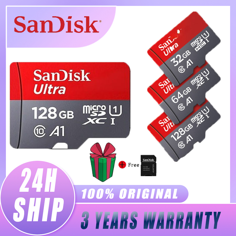 Thẻ nhớ Micro SD Sandisk Ultra 64GB/32GB MicroSD tốc độ cao SD Card dụng cho camera điện thoại