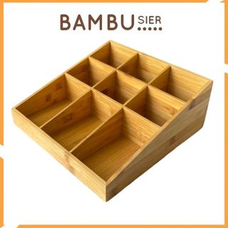 Khay tre đựng đồ chia ngăn