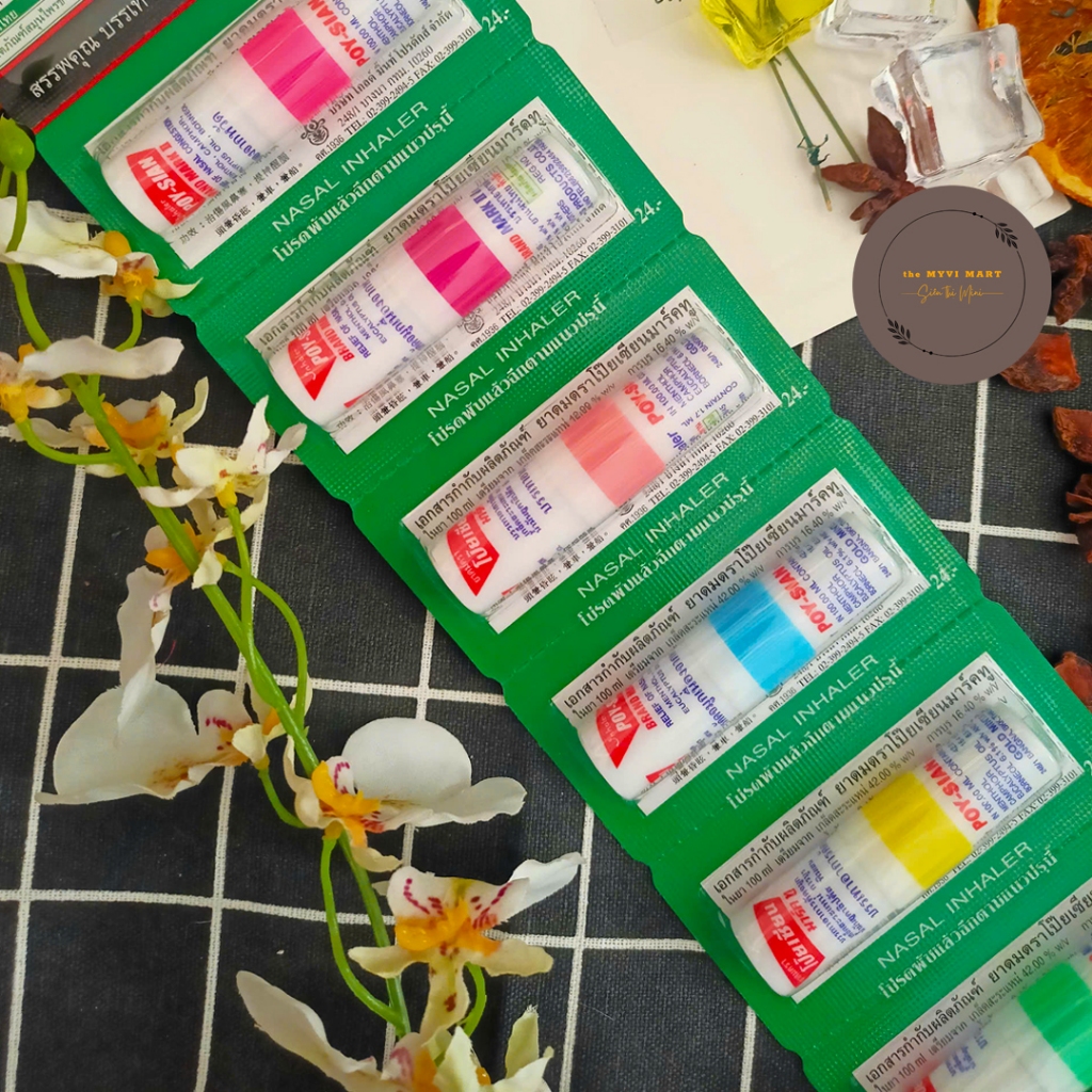 [HÀNG THÁI] Ống Hít Thông Mũi 2in1 2 Đầu Poysian Inhaler Mark II - BÁN LẺ 1 ỐNG MÀU NGẪU NHIÊN