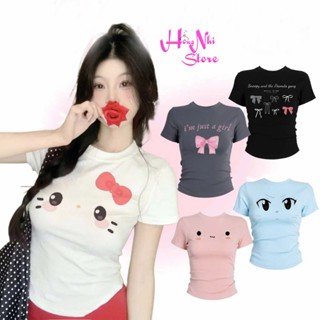 Áo Thun Baby Tee In Nơ 3D Cổ Tròn Tay Ngắn Dáng Ôm Siêu Co Giãn Size Đại 65kg - MM Hồng Nhi Store