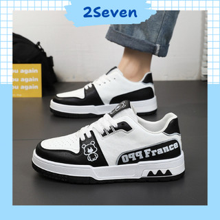  Giày Sneaker Nam Phối Màu Đen Trắng Da PU Đế Cao 4cm Hot Trend 2024  GH67 - 2SEVEN 