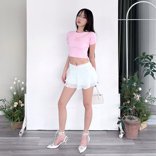 Áo thun croptop form ôm tay ngắn MONÁ - CHIE