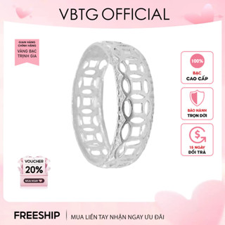  Nhẫn bạc nam nữ VBTG kim tiền trơn đơn giản - Nhẫn bạc ta cao cấp VBTG8236 