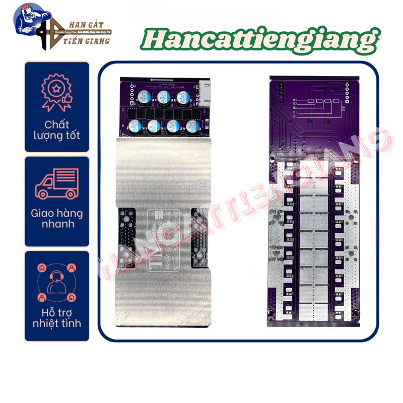 MẠCH BẢO VỆ BMS 4S 3.2V 120A 150A 250A 300A CÓ CÂN BẰNG 5.5A-6A Kèm Nhôm Tản Nhiệt