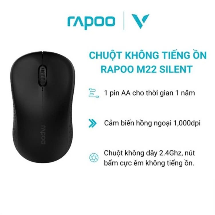 Chuột Không Dây Rapoo M22 Silent chính hãng