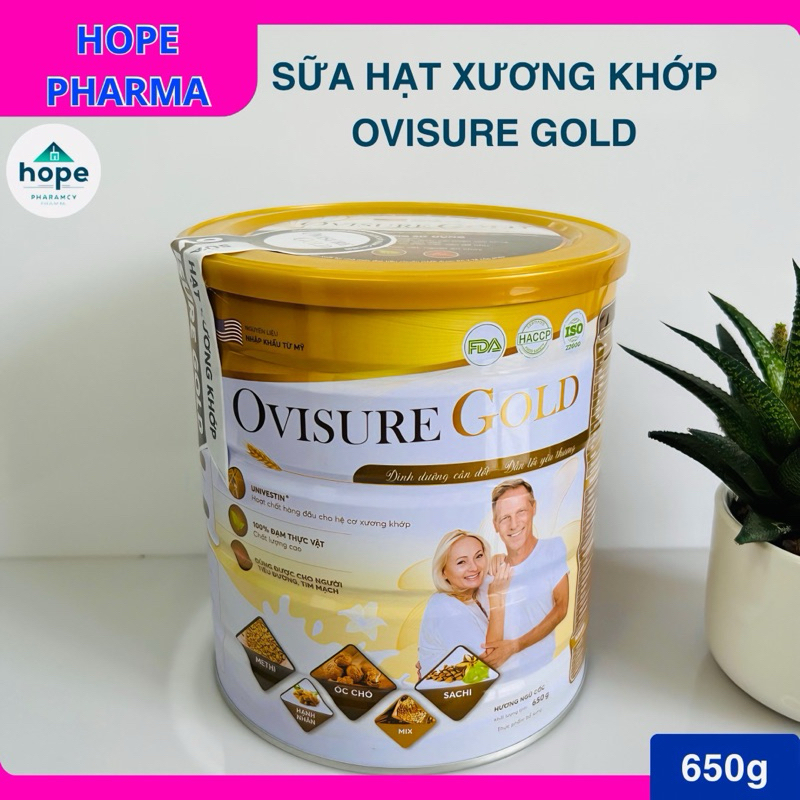 1 Hộp Sữa Hạt Ovisure Gold Hộp 650g - Hỗ trợ Cho Xương Khớp Khỏe Mạnh