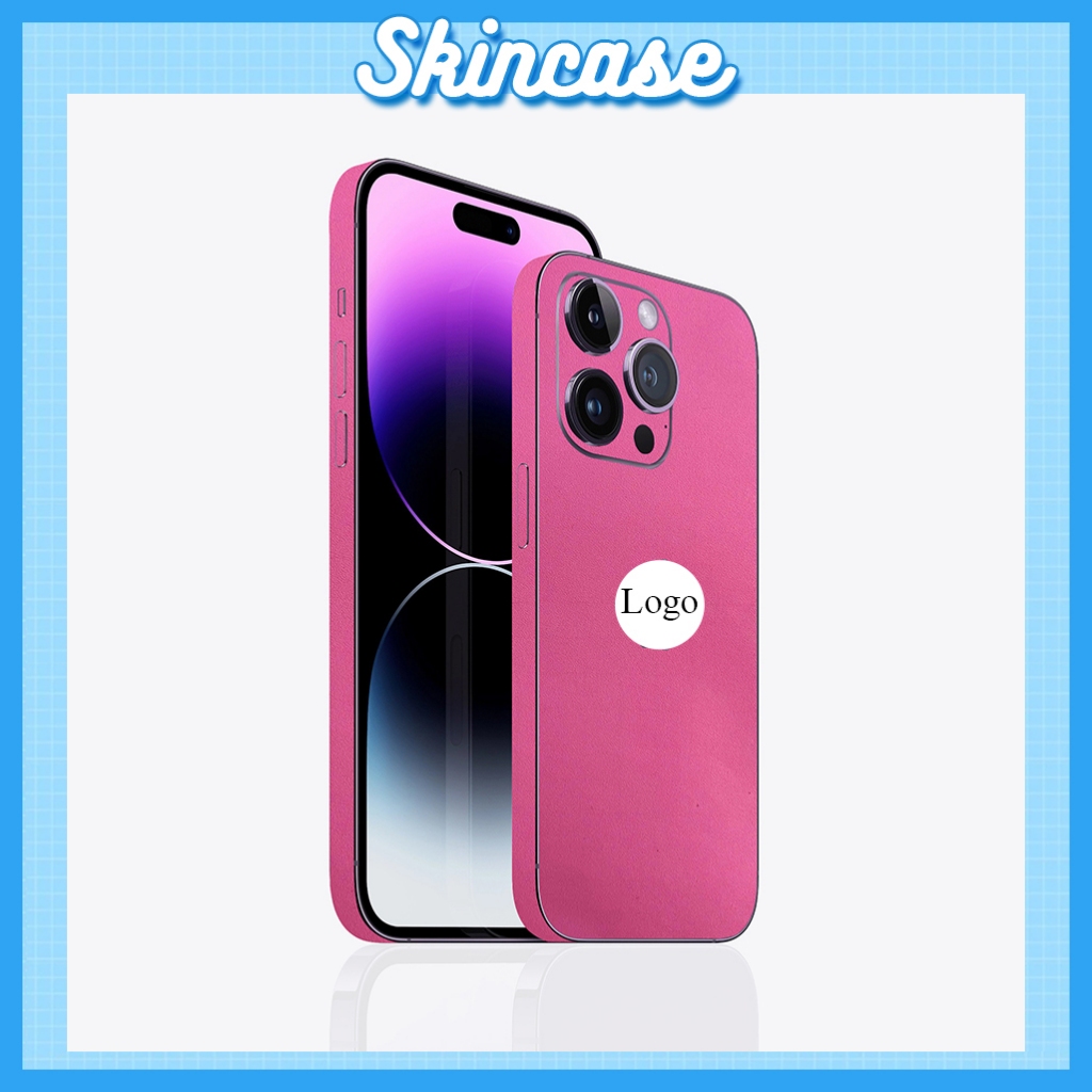 Miếng Dán Skin Màu Hồng Mặt Sau Full Lưng Viền Nhám Cao Cấp IPhone 17 PROMAX AIR 16 PRO MAX 15 14 13
