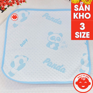 Tấm lót chống thấm cho bé sơ sinh 4 lớp HÌNH GẤU MOLA thay bỉm, lót nôi cũi giường chiếu mềm mại thấm hút tốt