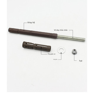 CHỐT ĐỠ KỆ ÂM TƯỜNG , VÍT BẮT KỆ ÂM, TẮC KÊ, GIÁ ĐỠ KỆ, CHỐT BẮT KỆ LOẠI THẲNG, BỘ 2 CÁI