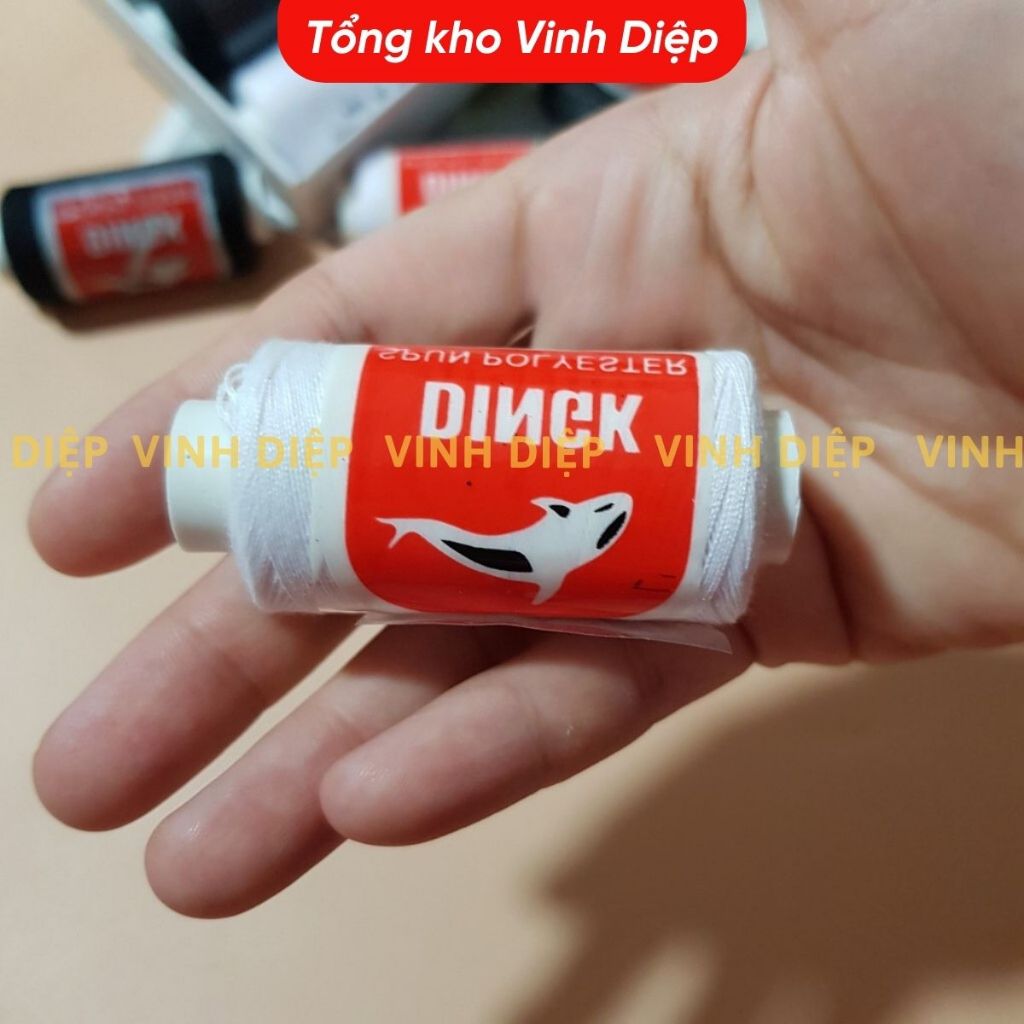 Cuộn chỉ may đen trắng loại sợi dai tốt, Kim khâu quần áo, Kim may tay số 8. Kim Chỉ may vá