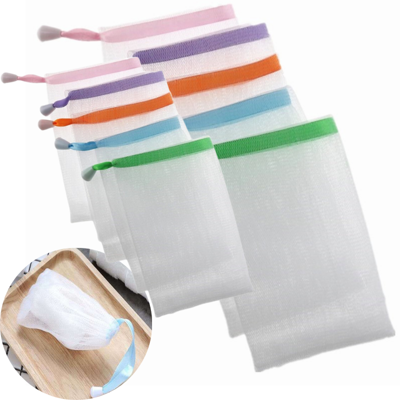 Túi lưới đựng xà phòng, rửa mặt 2 lớp mềm mại, tạo bọt siêu dày, chống trơn trượt khi sử dụng