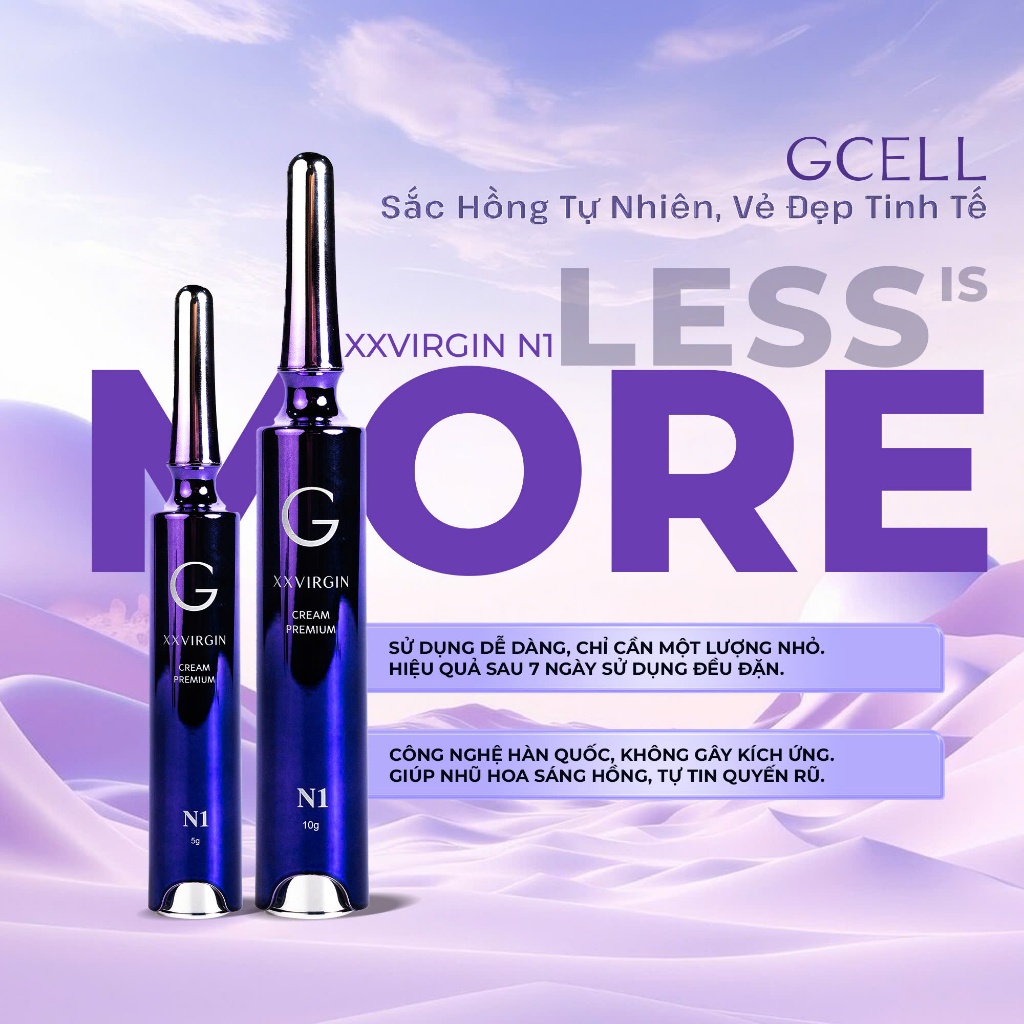 [ MẪU MỚI ] Kem Giảm Thâm Làm Hồng Nhũ Hoa Vùng Kín Hàn Quốc GCell XX VIRGIN Premium Cream N1 5g - 1