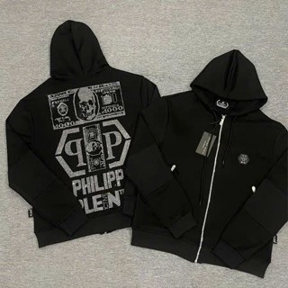 Áo Khoác Hoodie Zip Philip BPlein kim tuyến  Hottrend 2025