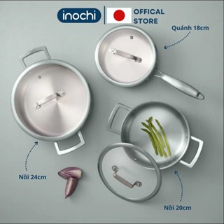 Nồi, Quánh INOX nguyên khối OMI GOURMET - Inochi cao cấp, sử dụng với nhiều loại bếp Cỡ 18-20-24cm