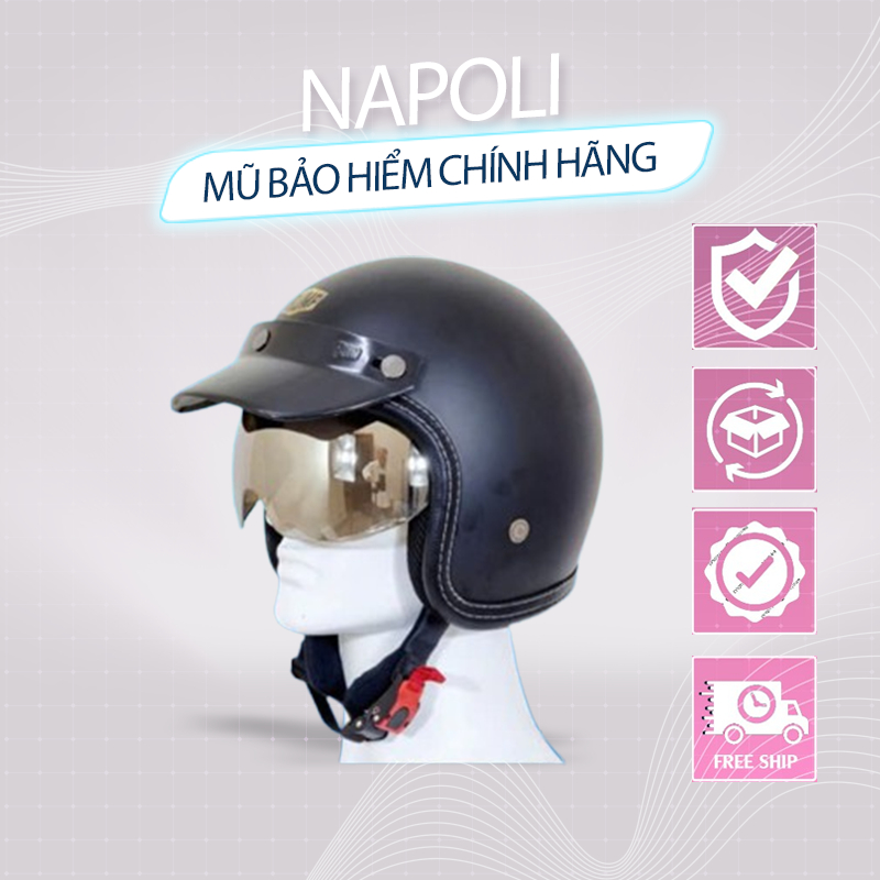 Mũ bảo hiểm 3/4 TRUMP có kính âm chính hãng bảo hành 12 tháng