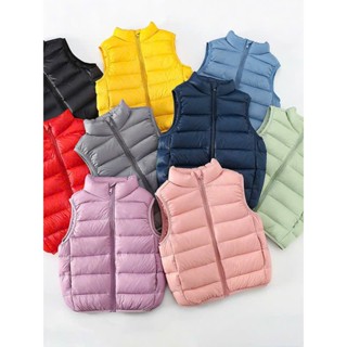 {Quảng chau}  ÁO KHOÁC PHAO GILE LÔNG VŨ SIÊU NHẸ CHO BÉ TRAI, BÉ GÁI loại 1- LINHS shop