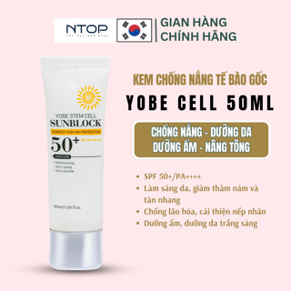 Kem Chống Nắng Tế Bào Gốc YobeCell CHÍNH HÃNG Hàn Quốc chống nắng tốt, dưỡng ẩm, dưỡng da trắng sáng