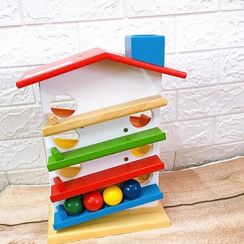 Nhà thả bi cao câp bằng gỗ