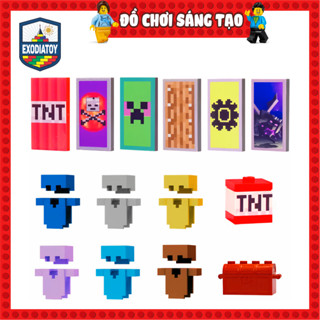 Xếp hình phụ kiện MOC 14 loại trang bị khiên và giáp cho nhân vật Minecraft - Đồ Chơi Lắp Ghép Sáng Tạo - MOC Minecraft