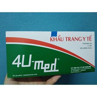 khẩu trang y tế 4U màu xanh dương (Hộp 50 cái)